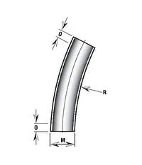 Champion Fiberglass 4 Inch IPS Standard Wall Aboveground Radius Elbow - 22 1/2º x 36in