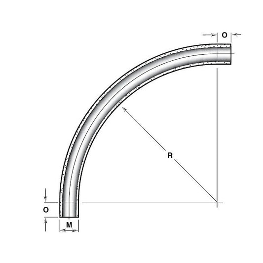 Champion Fiberglass® 90º x 36 Inch Standard Wall IPS Radius Elbow - Image 1
