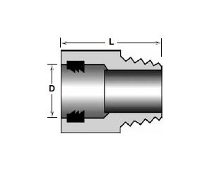 Champion Fiberglass Male Adapter with Gasket, 6in NPT - Image 1