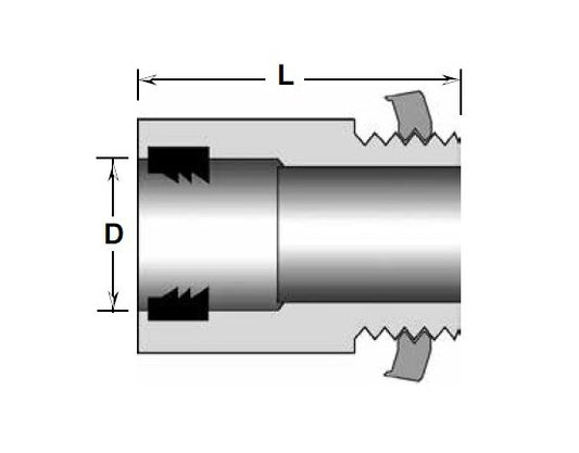 Champion Fiberglass 1 Inch IPS Box Connector with Gasket Joint - Image 1
