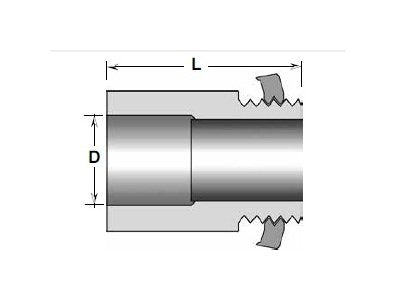 Champion Fiberglass 5 Inch IPS Medium Wall Aboveground Box Connector - Image 1