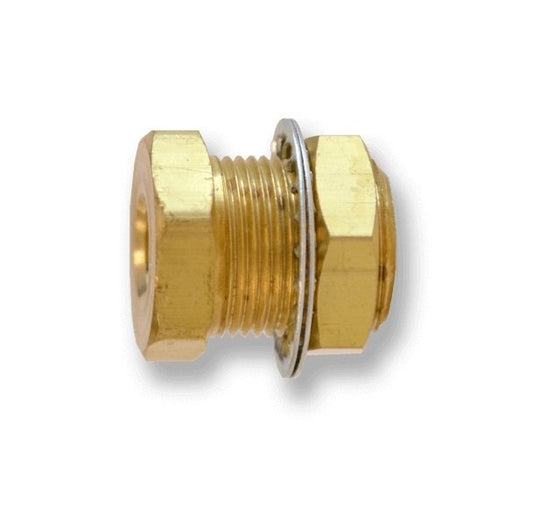 3/8 Inch (in) Female 1/14 Unified National Fine Thread (UNF) Bulkhead - Image 1