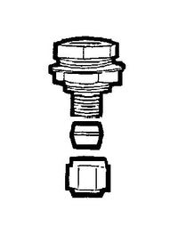 3/8" Female Pipe Thread Nylon Air Brake Tubing Bulkhead Coupling