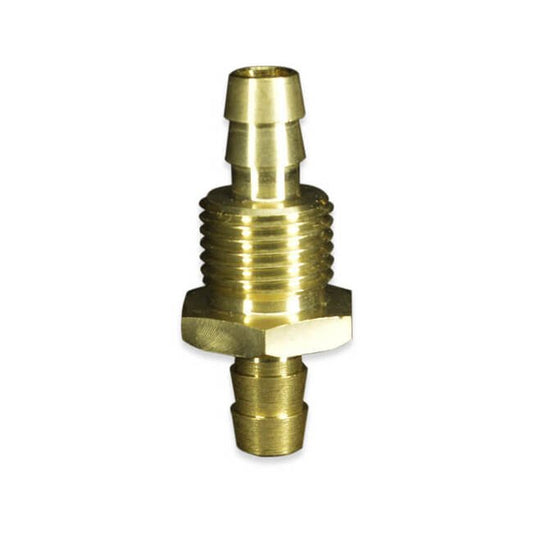 1/4 Inch (in) and 7/16-24 Multi-Barbed Brass Bulkhead - Image 1