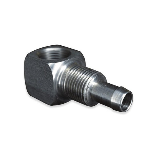 3/8 Inch (in) Female National Pipe Thread (FNPT) x 3/8 Inch (in) Barbed 90 Degree Elbow Stainless Steel Bulkhead - Image 1