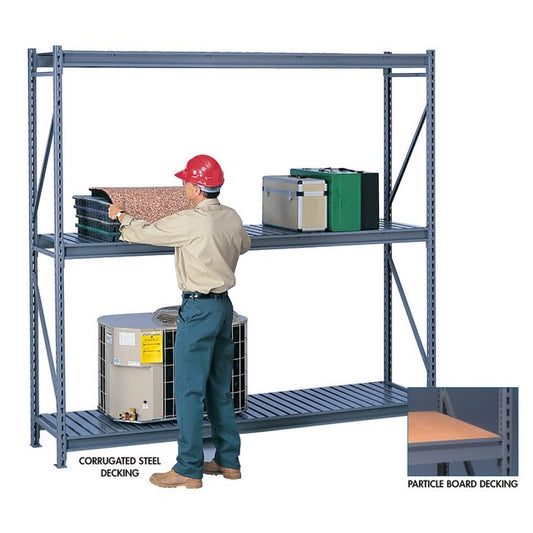 Tennsco 96" W x 96" H x 36" D Bulk Storage Rack with Particle Board Decking - Image 1