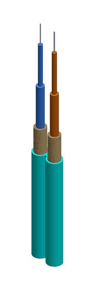 2.0 x 4.3 Millimeter (mm) Yellow Jacket Plenum Rated Duplex Zipcord Fiber Optic Cable