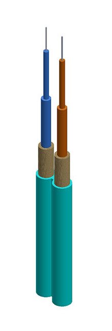 2.0 x 4.3 Millimeter (mm) Yellow Jacket Plenum Rated Duplex Zipcord Fiber Optic Cable - Image 1