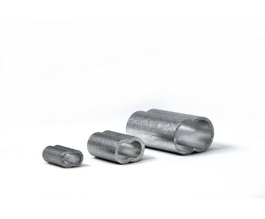 Alum Fiber Rope Sleeves Crimped onto Wire Rope or Aircraft Cable 3/16 - Image 1