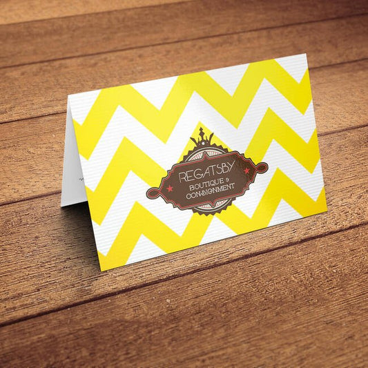 4x3.5 Inch Fold-Over Business Card - Image 1