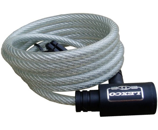 Lexco Coiled Cable Key Lock - Clear 6' 5/16 - Image 1