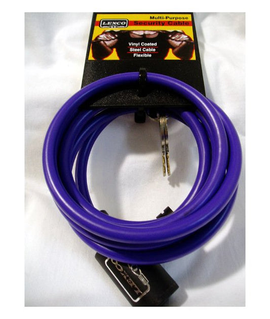 Lexco Coiled Cable Key Lock 6.5ft Purple - Image 1