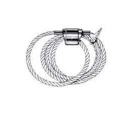 Lexco 5/16'' Coil Integrated Cable Lock - Black - Image 1
