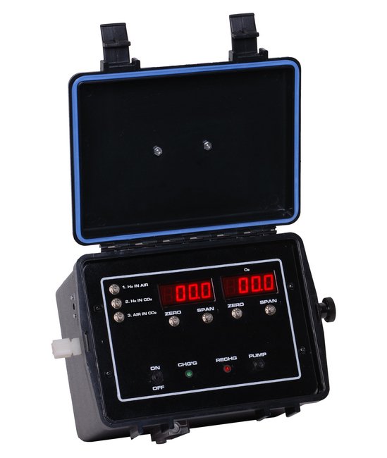 Portable Tri Gas Analyzer for Hydrogen Purging with separate O2 channel - Image 1