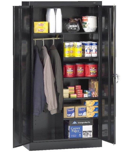 Tennsco 36x72x18 Welded Black Combination Standard Cabinet - Image 1