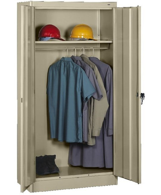 Tennsco 36x72x18 Welded Champagne/Putty Wardrobe Cabinet - Image 1