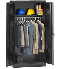 Tennsco 36"W x 72"H x 18"D Welded Black Wardrobe Cabinet