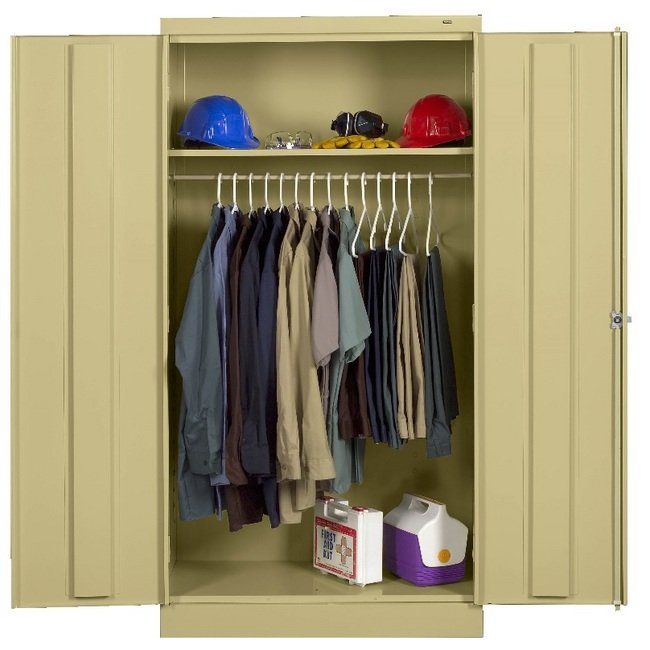 Tennsco 36"x72"x18" Unassembled Sand Wardrobe Cabinet - Image 1
