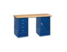 VCDB-3060-W, 245 Pound (lb) Weight Cabinet and Drawer Workbench with Drawer and Door Cabinet - Image 1