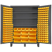 Heavy-Duty Steel Bin and Shelf Storage Cabinet - 60x84x14G