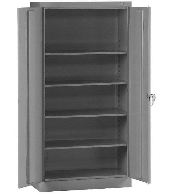 Tennsco 36x72x18 Welded Standard Storage Cabinet - Medium Gray - Image 1