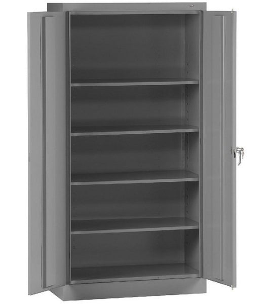 Tennsco 36x72x18 Welded Standard Storage Cabinet - Medium Gray - Image 1