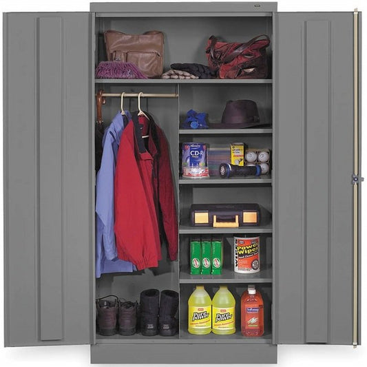 Tennsco 36" Width Welded Combination Cabinet - Medium Gray - Image 1