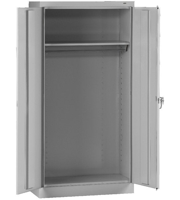 Tennsco 36" x 72" x 18" Welded Light Gray Wardrobe Cabinet - Image 1