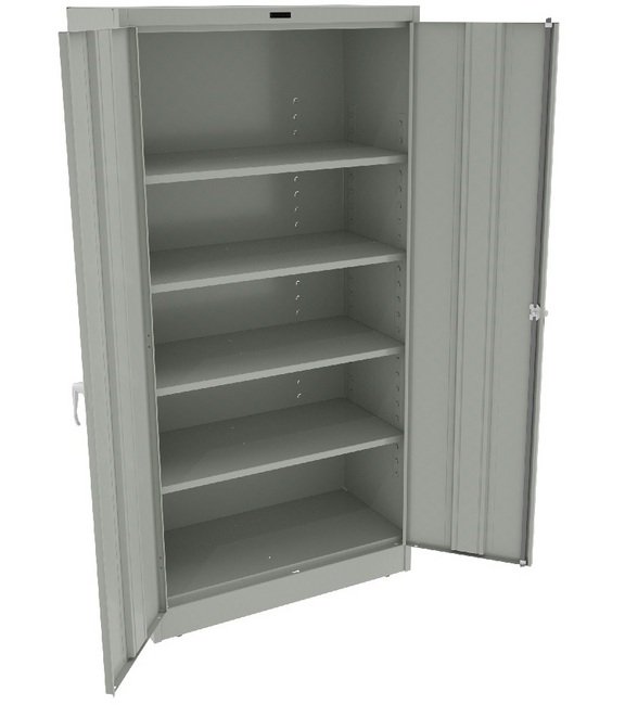 Tennsco 36x72x18 Unassembled Standard Storage Cabinet - Light Gray - Image 1
