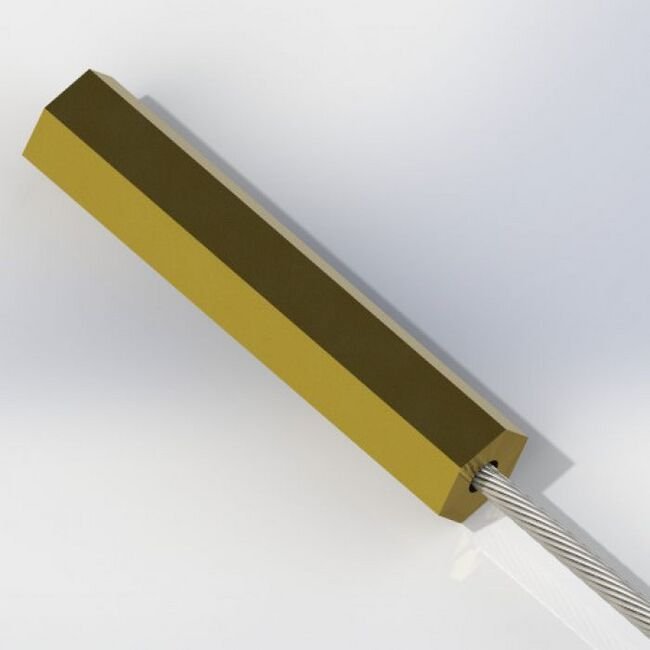 0.047 Inch (in) Maximum Mating Cable Diameter Standard Brass Turnbuckle Body Cable Turnbuckle - Image 3