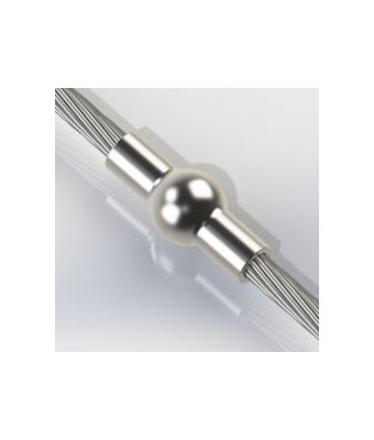 0.253 Inch (in) Ball Diameter Military Speciation (MS) Cable Ball with Double Shank - Image 1