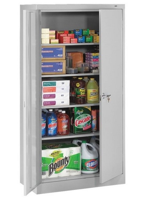Tennsco 36x72x24 Unassembled Standard Storage Cabinet - Light Gray - Image 1