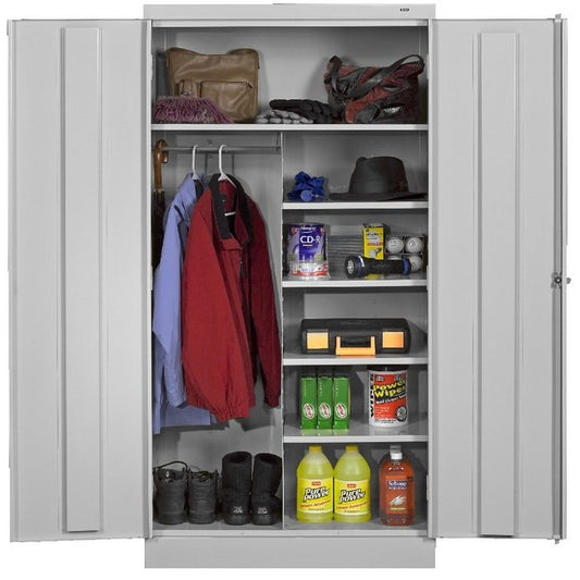 Tennsco 36x72x24 Unassembled Light Gray Combination Cabinet - Image 1