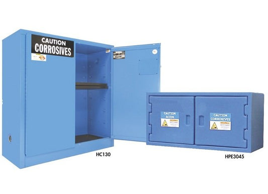 High Density Polyethylene Acid and Corrosive Storage Cabinet - 18x38x13 in - Image 1