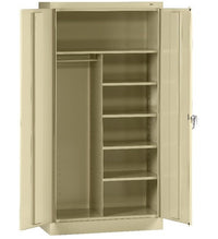 Tennsco 36x72x18 Welded Combination Cabinet, Champagne/Putty