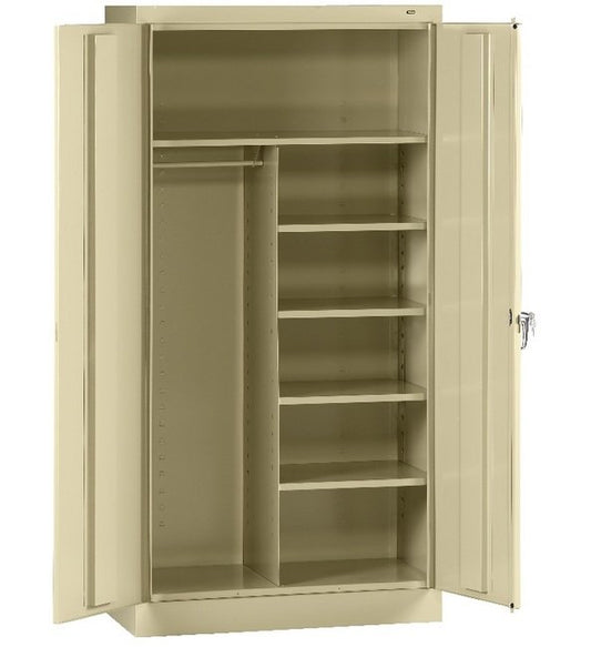 Tennsco 36x72x18 Welded Combination Cabinet, Champagne/Putty - Image 1