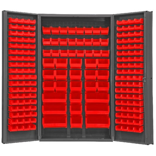 48" x 84" 14 Gauge Steel Heavy-Duty Bin & Shelf Storage Cabinet - Image 1