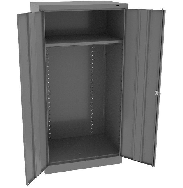 Tennsco 36x72x18 Unassembled Medium Gray Wardrobe Cabinet - Image 1