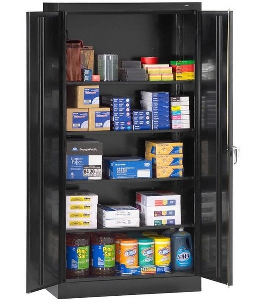 Tennsco 36x72x24 Standard Storage Cabinet - Black, Unassembled - Image 1