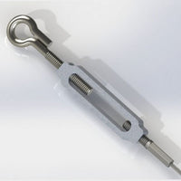0.156 Inch (in) Maximum Mating Cable Diameter Super Strength Aluminum Eye and Plug Cable Turnbuckle