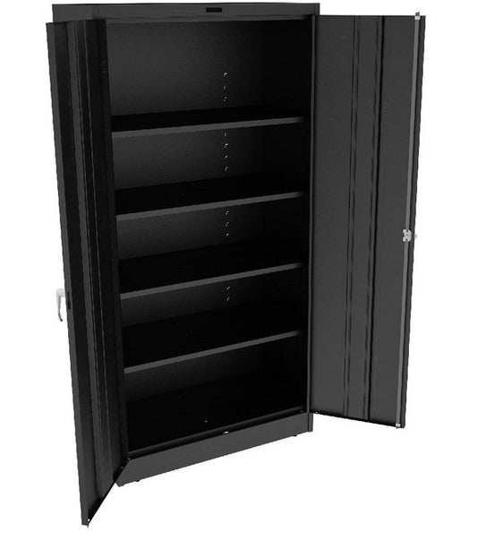 Tennsco 36"W x 72"H x 18"D Welded Black Standard Storage Cabinet - Image 1