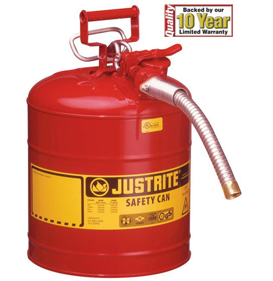 Type II AccuFlow Safety Can - 10-1/2" Height, 5/8" Hose OD - Image 1