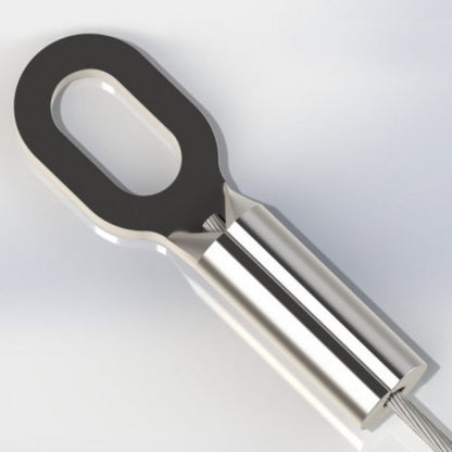 0.218 Inch (in) Hole Size and 1 Inch (in) Fitting Length Commercial Stainless Steel Cable Eyelet - Image 1