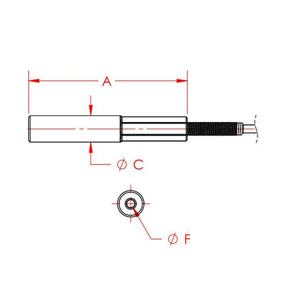 0.19 Inch (in) Diameter (C) Stainless Steel Cap Terminal - Image 2