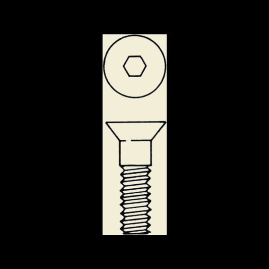 Alloy Steel 4-40 Zinc Flat Cap Socket Screw - Image 1