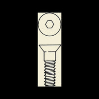 Stainless Steel Hex Socket Flat Head Cap Screw, 5/8-11 NC, 1-1/2 Inch