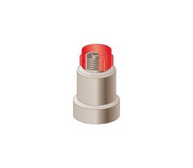 Moss Series Metric Threaded Caps - Low-Density Polyethylene, M24 x 1.5, Red - Image 1