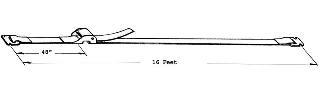 Heavy-Duty 16' Cam Buckle Cargo Strap - Image 2