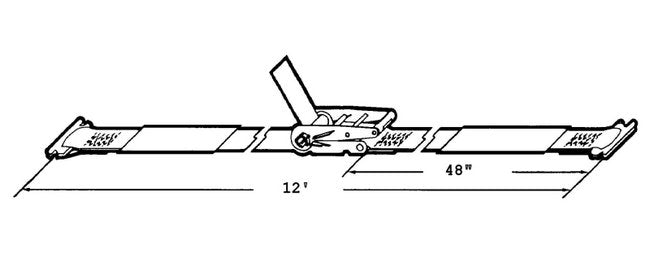 12' Heavy-Duty Ratchet Strap for Cargo Restraint - Image 2