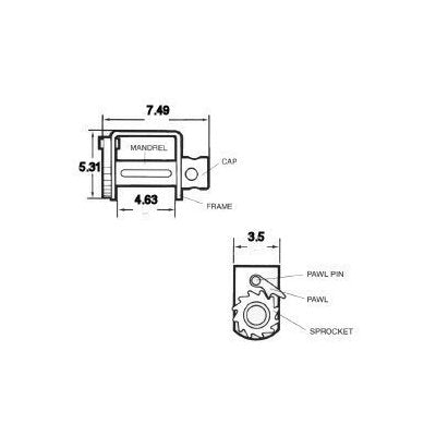 Portable Winch with Standard Storage and 2 Set Screws - Image 2